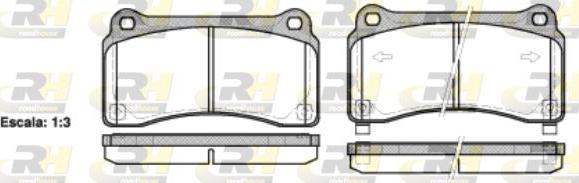 Roadhouse 21427.02 - Kit de plaquettes de frein, frein à disque cwaw.fr