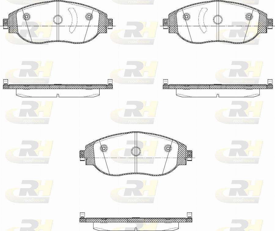 Roadhouse 21470.10 - Kit de plaquettes de frein, frein à disque cwaw.fr