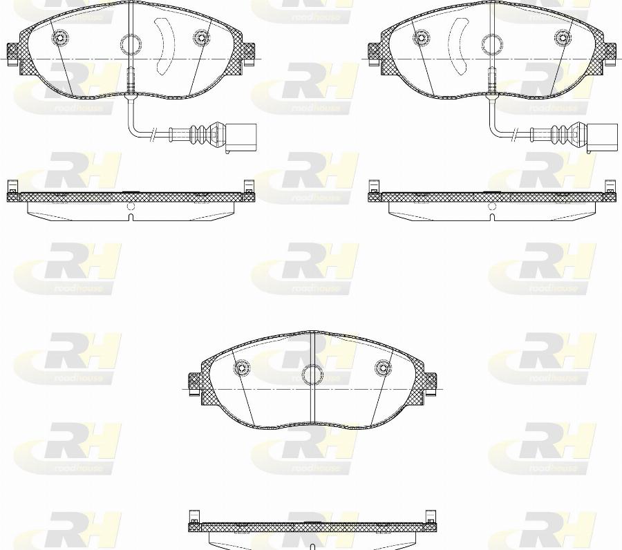 Roadhouse 21470.12 - Kit de plaquettes de frein, frein à disque cwaw.fr