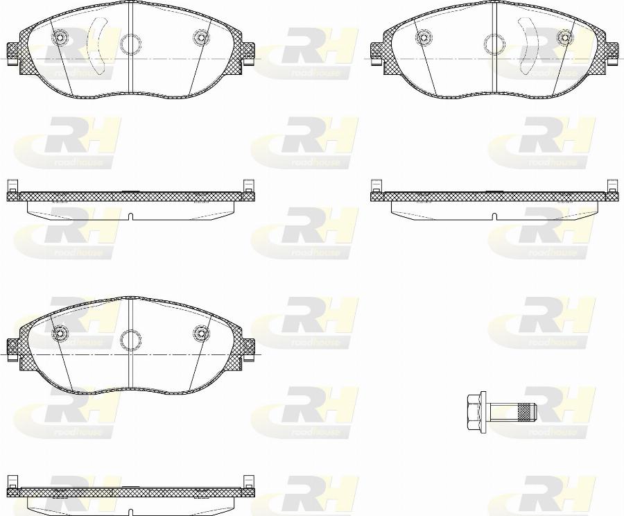 Roadhouse 21470.85 - Kit de plaquettes de frein, frein à disque cwaw.fr