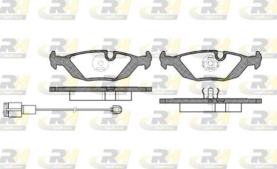 Roadhouse 2155.02 - Kit de plaquettes de frein, frein à disque cwaw.fr