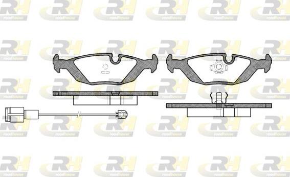 Roadhouse 2155.12 - Kit de plaquettes de frein, frein à disque cwaw.fr