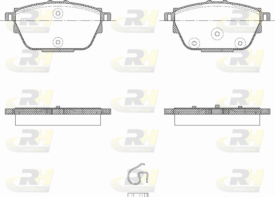 Roadhouse 21557.12 - Kit de plaquettes de frein, frein à disque cwaw.fr