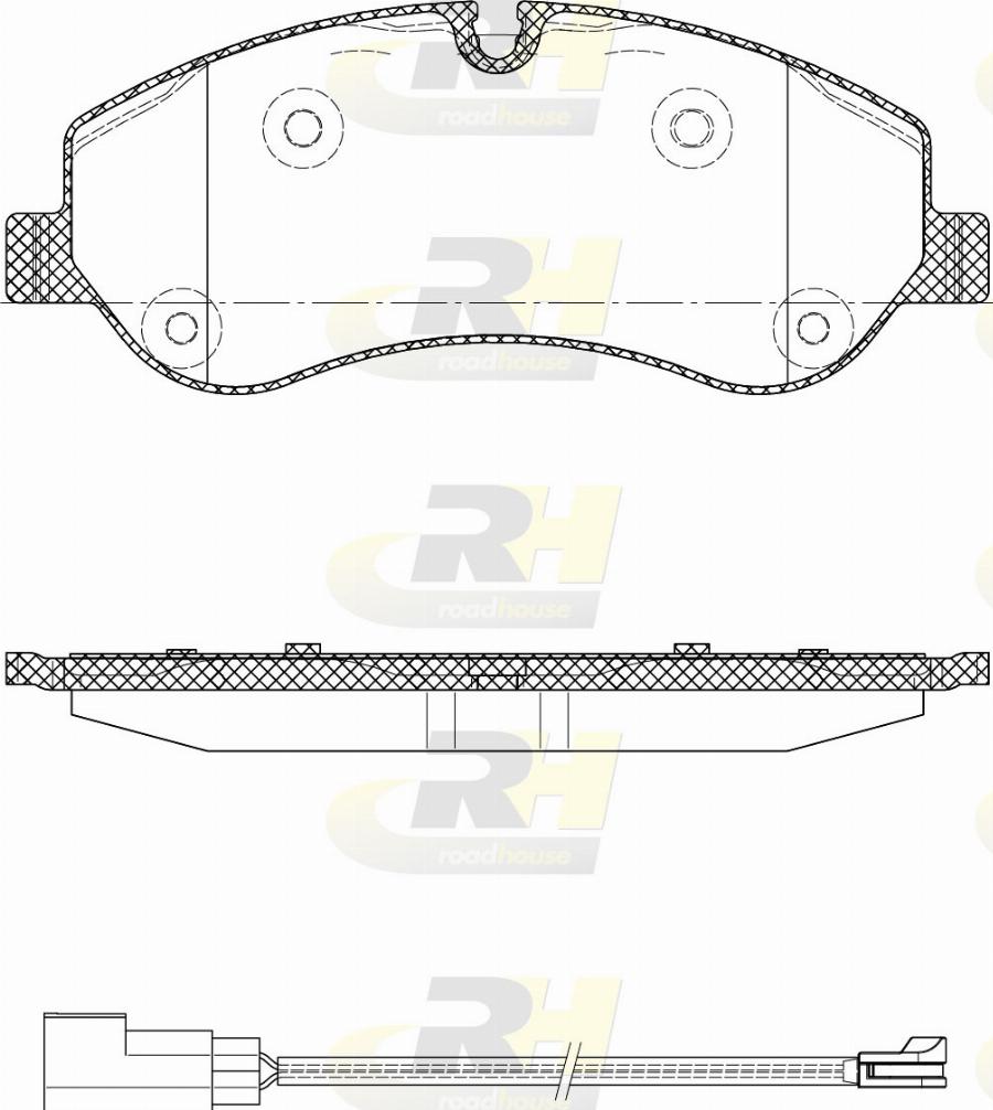 Roadhouse 21520.01 - Kit de plaquettes de frein, frein à disque cwaw.fr