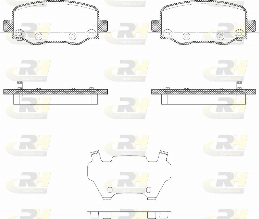 Roadhouse 21578.05 - Kit de plaquettes de frein, frein à disque cwaw.fr