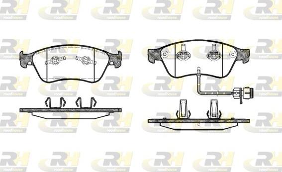 Roadhouse 21056.12 - Kit de plaquettes de frein, frein à disque cwaw.fr