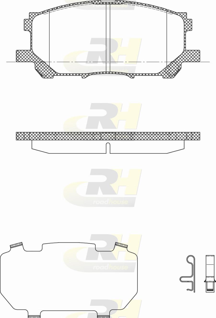 Roadhouse 21039.02 - Kit de plaquettes de frein, frein à disque cwaw.fr