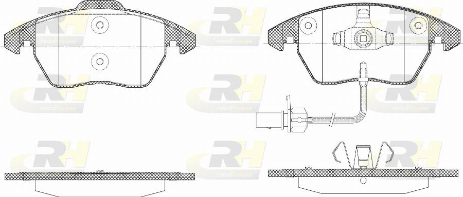 Roadhouse 21030.50 - Kit de plaquettes de frein, frein à disque cwaw.fr