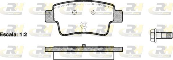 Roadhouse 21198.00 - Kit de plaquettes de frein, frein à disque cwaw.fr