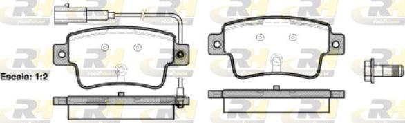 Roadhouse 21198.02 - Kit de plaquettes de frein, frein à disque cwaw.fr