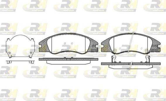 Roadhouse 21134.02 - Kit de plaquettes de frein, frein à disque cwaw.fr