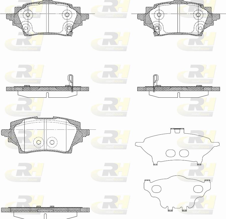 Roadhouse 21859.02 - Kit de plaquettes de frein, frein à disque cwaw.fr