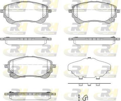 Roadhouse 21858.02 - Kit de plaquettes de frein, frein à disque cwaw.fr