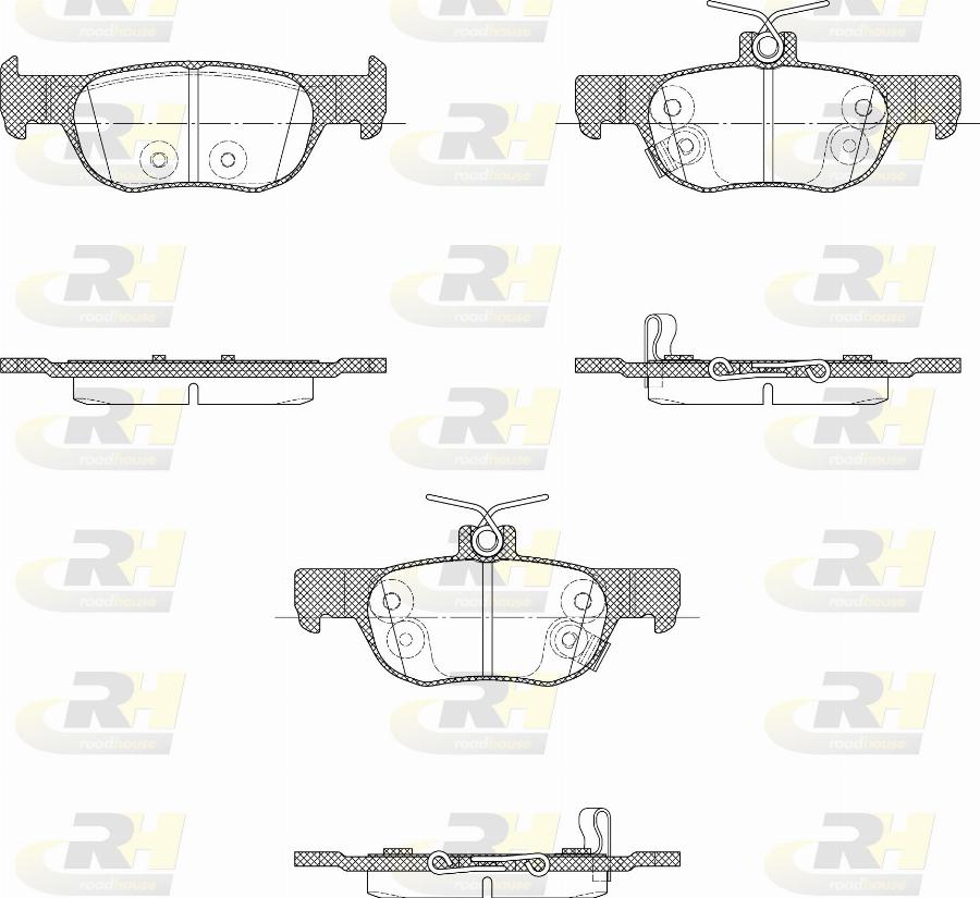 Roadhouse 21869.02 - Kit de plaquettes de frein, frein à disque cwaw.fr