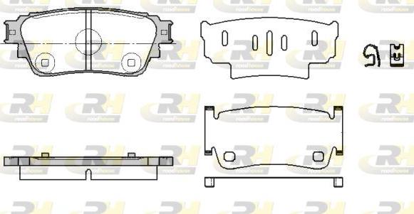 Roadhouse 21861.00 - Kit de plaquettes de frein, frein à disque cwaw.fr