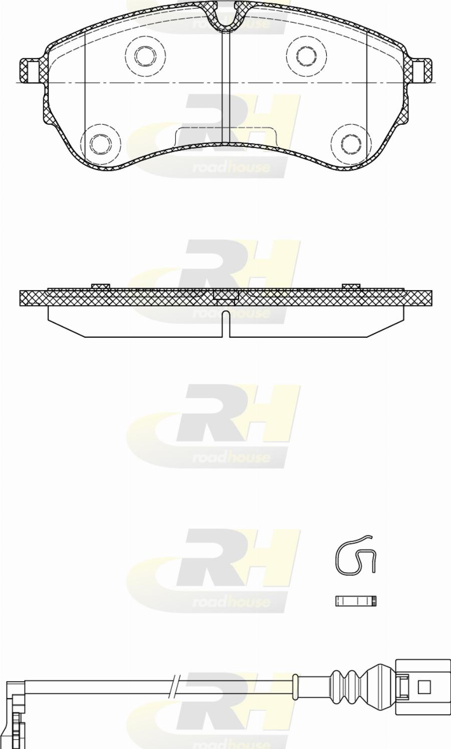 Roadhouse 21830.01 - Kit de plaquettes de frein, frein à disque cwaw.fr