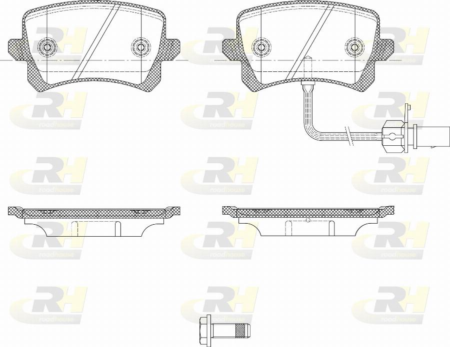 Roadhouse 21342.86 - Kit de plaquettes de frein, frein à disque cwaw.fr