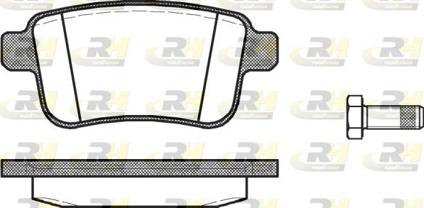 Roadhouse 21352.00 - Kit de plaquettes de frein, frein à disque cwaw.fr