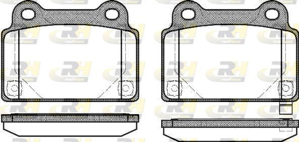 Roadhouse 21364.02 - Kit de plaquettes de frein, frein à disque cwaw.fr