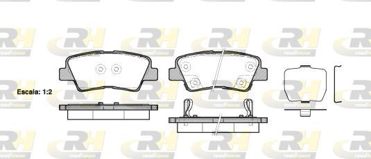 Roadhouse 21362.02 - Kit de plaquettes de frein, frein à disque cwaw.fr