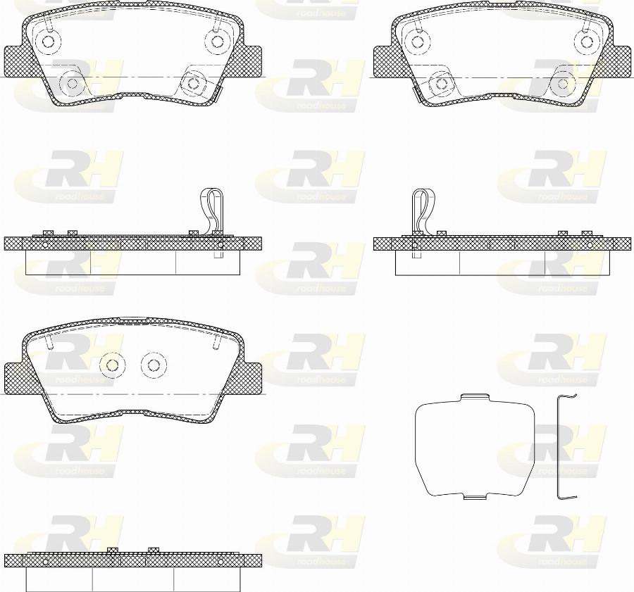 Roadhouse 21362.37 - Kit de plaquettes de frein, frein à disque cwaw.fr