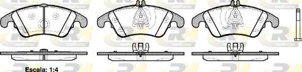 Roadhouse 21304.00 - Kit de plaquettes de frein, frein à disque cwaw.fr