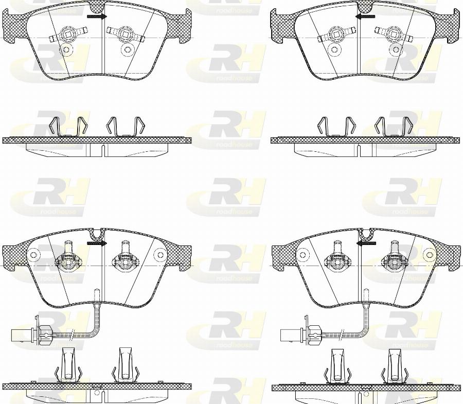 Roadhouse 21371.02 - Kit de plaquettes de frein, frein à disque cwaw.fr