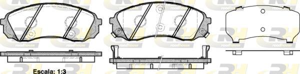 Roadhouse 21291.02 - Kit de plaquettes de frein, frein à disque cwaw.fr