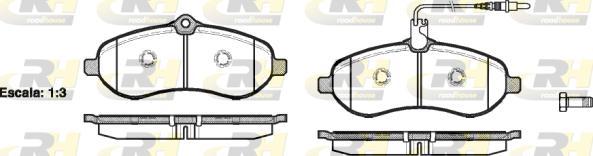 Roadhouse 21292.01 - Kit de plaquettes de frein, frein à disque cwaw.fr