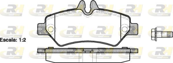 Roadhouse 21246.00 - Kit de plaquettes de frein, frein à disque cwaw.fr