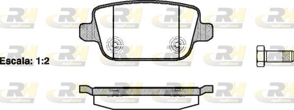 Roadhouse 21256.00 - Kit de plaquettes de frein, frein à disque cwaw.fr