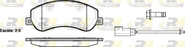 Roadhouse 21250.02 - Kit de plaquettes de frein, frein à disque cwaw.fr