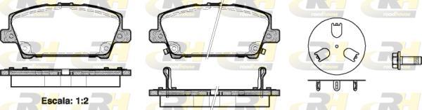 Roadhouse 21205.02 - Kit de plaquettes de frein, frein à disque cwaw.fr