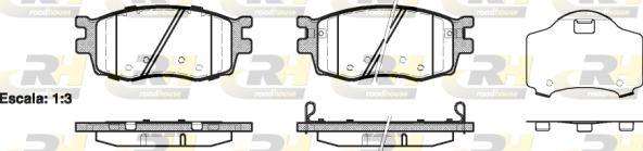 Roadhouse 21208.02 - Kit de plaquettes de frein, frein à disque cwaw.fr