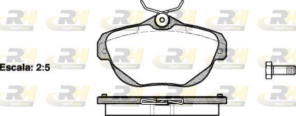 Roadhouse 21203.00 - Kit de plaquettes de frein, frein à disque cwaw.fr