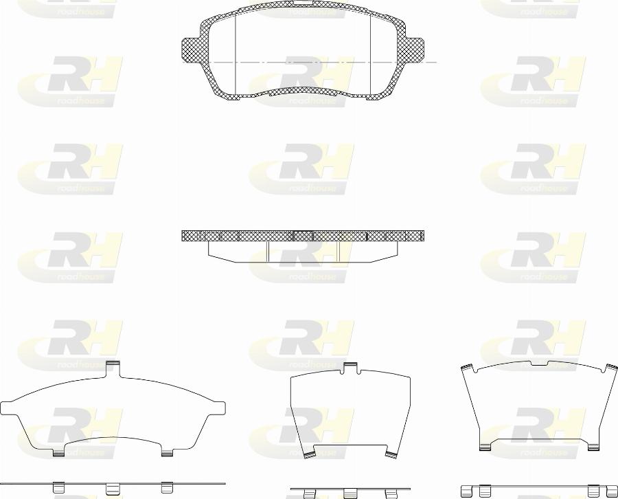 Roadhouse 21281.10 - Kit de plaquettes de frein, frein à disque cwaw.fr