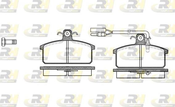 Roadhouse 2128.12 - Kit de plaquettes de frein, frein à disque cwaw.fr