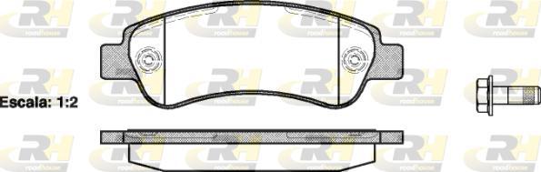 Roadhouse 21238.00 - Kit de plaquettes de frein, frein à disque cwaw.fr