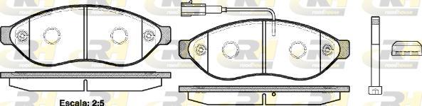 Roadhouse 21237.01 - Kit de plaquettes de frein, frein à disque cwaw.fr