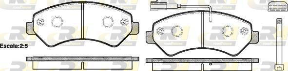 Roadhouse 21275.01 - Kit de plaquettes de frein, frein à disque cwaw.fr