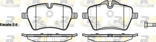 Roadhouse 21277.00 - Kit de plaquettes de frein, frein à disque cwaw.fr