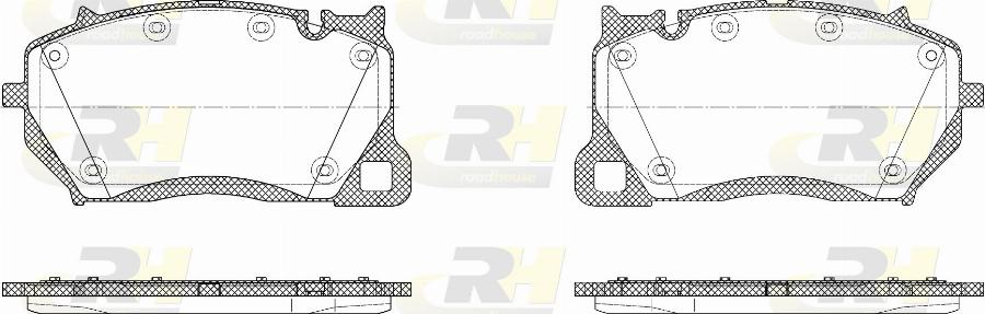 Roadhouse 21743.20 - Kit de plaquettes de frein, frein à disque cwaw.fr