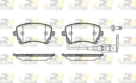 Roadhouse 2897.11 - Kit de plaquettes de frein, frein à disque cwaw.fr