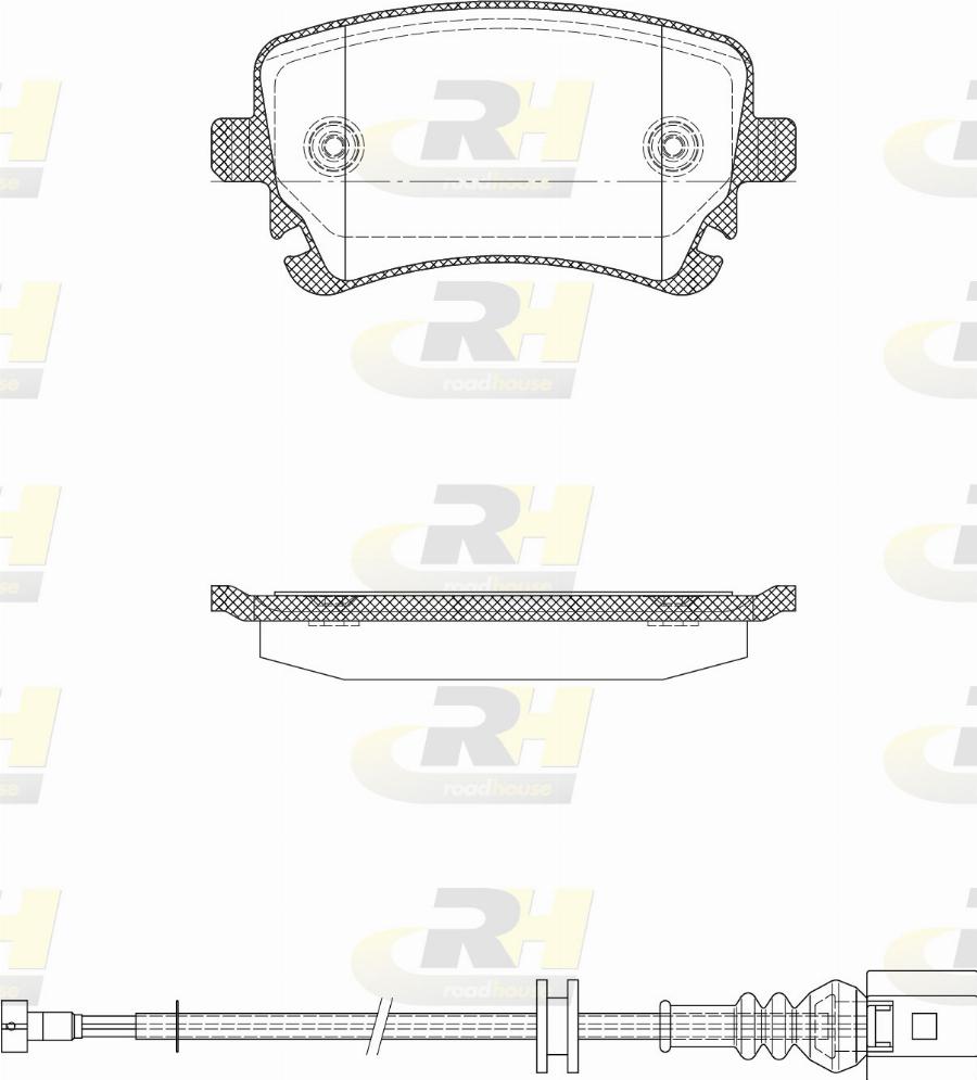 Roadhouse 2897.12 - Kit de plaquettes de frein, frein à disque cwaw.fr