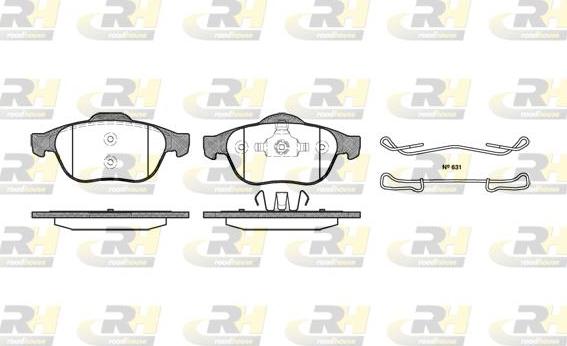 Roadhouse 2843.00 - Kit de plaquettes de frein, frein à disque cwaw.fr