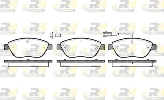 Roadhouse 2859.01 - Kit de plaquettes de frein, frein à disque cwaw.fr