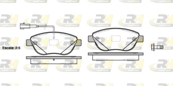 Roadhouse 2859.12 - Kit de plaquettes de frein, frein à disque cwaw.fr