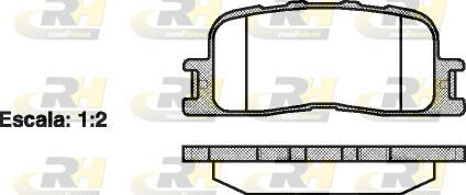 Roadhouse 2854.00 - Kit de plaquettes de frein, frein à disque cwaw.fr