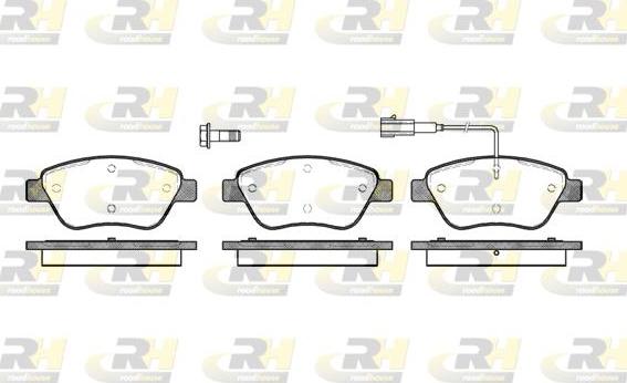 Roadhouse 2858.01 - Kit de plaquettes de frein, frein à disque cwaw.fr