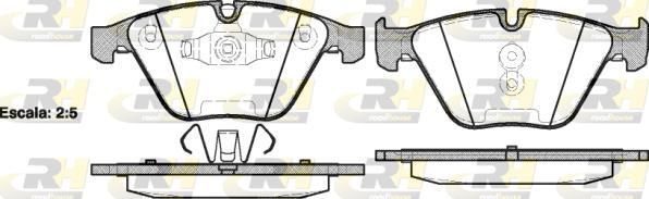 Roadhouse 2857.10 - Kit de plaquettes de frein, frein à disque cwaw.fr